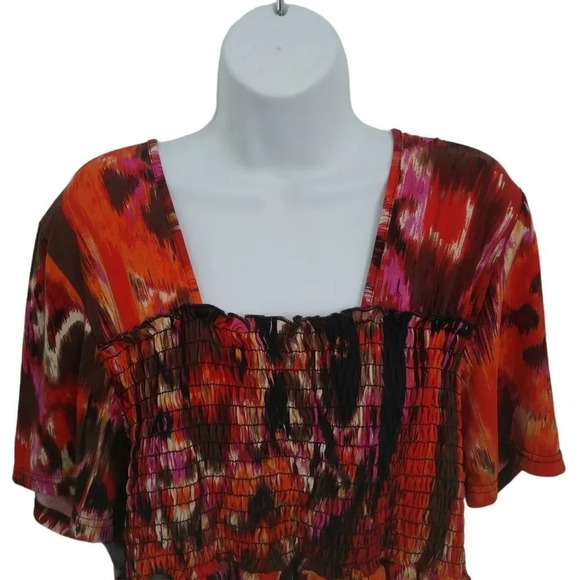 Penningtons Smocked  Top, Vibrant Colours, 1X - Picture 2 of 9